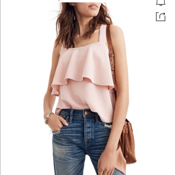 Madewell Tops - MADEWELL Texture &Thread Tiered Tank In True Black